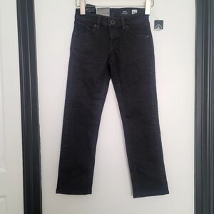 NWT Volcom Boys Black Slim Straight Jeans 23 Gift Ready Winter Wardrobe Skater